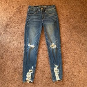 Distressed American Eagle Jeans